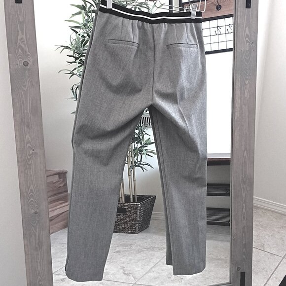 Zara 1960s Style Cigarette Ankle Pant in Grey/Black/White Size M - 26 / 27 - Picture 4 of 6